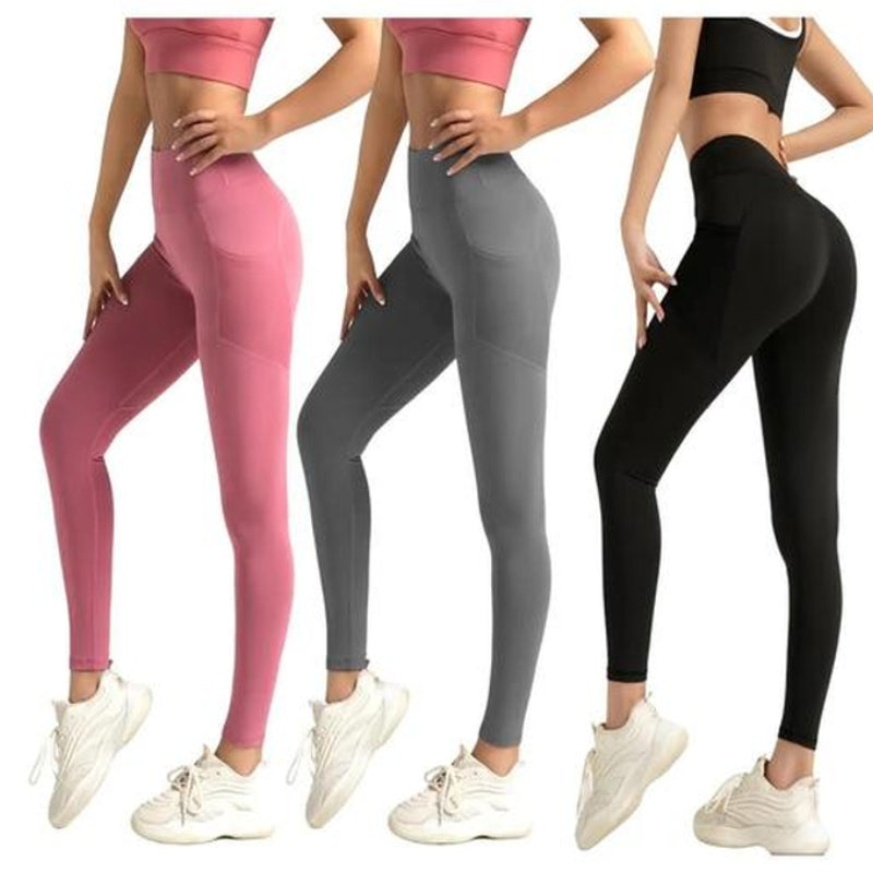 High Waist Tummy Control Yoga Leggings with Pockets – Beginner Activewear