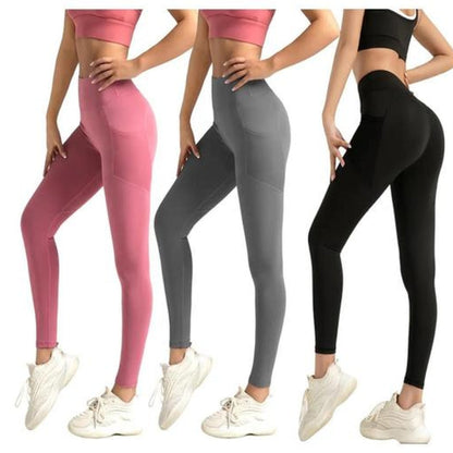 High Waist Tummy Control Yoga Leggings with Pockets – Beginner Activewear