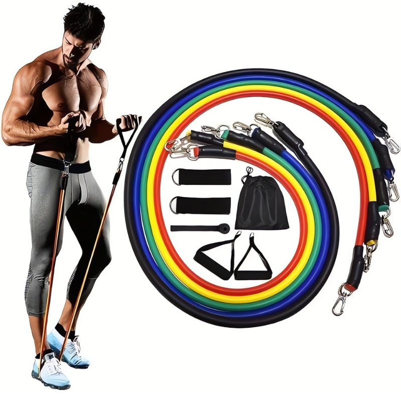 Resistance Band Kit with Handles & Straps – Complete Beginner Home Gym