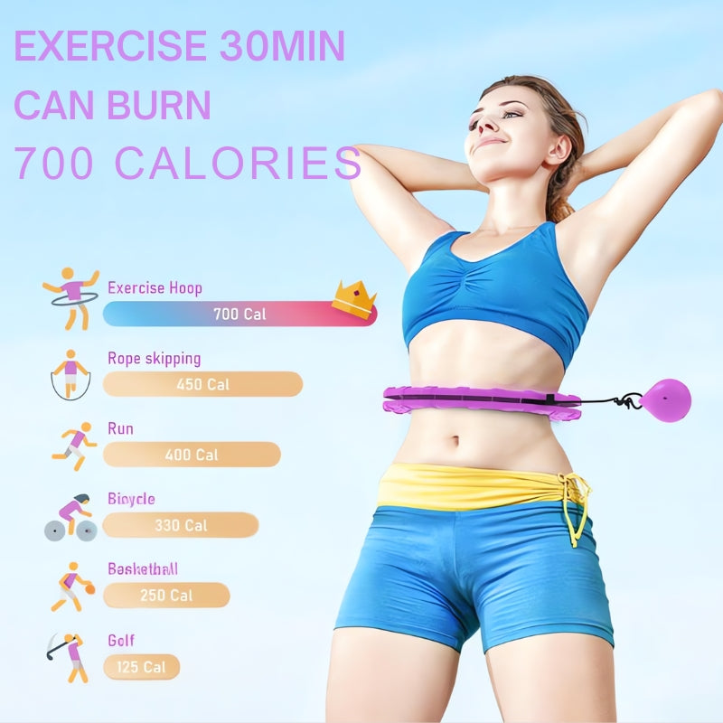 Smart Weighted Hula Hoop – Fun Waist & Core Workout for Beginners