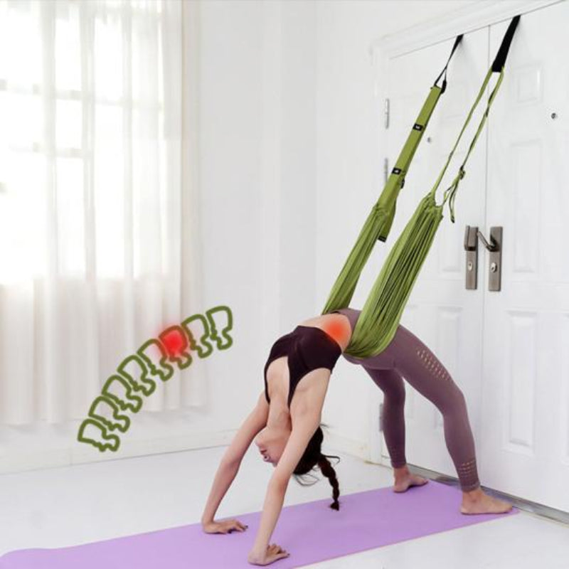 Aerial Yoga Strap & Hammock Trainer – Beginner Flexibility & Strength